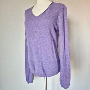Gleneagles Of Scotland 100% Cashmere V-Neck Sweater Pullover Machine Washable